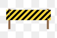 Construction sign png sticker, traffic illustration on transparent background. Free public domain CC0 image.