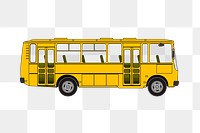 School bus png sticker, vehicle illustration on transparent background. Free public domain CC0 image.