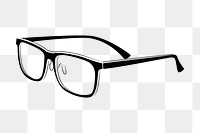Eyeglasses png sticker, object illustration on transparent background. Free public domain CC0 image.