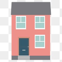 Cartoon house png sticker, architecture illustration on transparent background. Free public domain CC0 image.