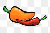 Chili pepper png sticker, vegetable illustration on transparent background. Free public domain CC0 image.