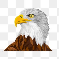 Eagle bird png sticker, animal illustration on transparent background. Free public domain CC0 image.