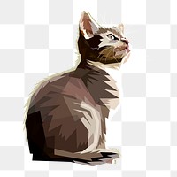 Cute kitten png sticker, animal illustration on transparent background. Free public domain CC0 image.