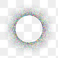 Prismatic radial png frame, colorful illustration on transparent background. Free public domain CC0 image.