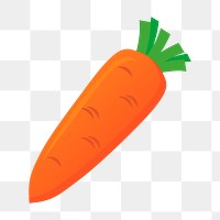 Carrot png sticker, vegetable illustration on transparent background. Free public domain CC0 image.