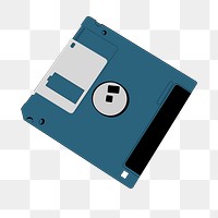 Floppy disc png sticker, retro illustration on transparent background. Free public domain CC0 image.