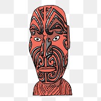 Maori carving png sticker, statue illustration on transparent background. Free public domain CC0 image.