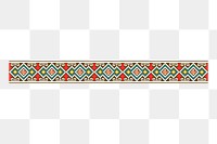 Tribal divider png sticker, abstract patterned illustration on transparent background. Free public domain CC0 image.