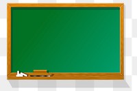 Chalkboard png sticker, school equipment illustration on transparent background. Free public domain CC0 image.