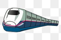 Shinkansen train png sticker, transportation illustration on transparent background. Free public domain CC0 image.