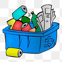 Recycle bin png sticker, environment illustration on transparent background. Free public domain CC0 image.