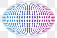 Dotted globe png sticker, modern business graphic on transparent background. Free public domain CC0 image.