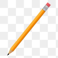 Pencil png sticker, stationery illustration on transparent background. Free public domain CC0 image.