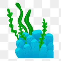 Sea coral png sticker, marine life cartoon illustration on transparent background. Free public domain CC0 image.