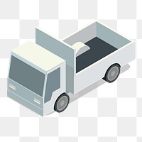 White truck png sticker, 3D vehicle model illustration on transparent background. Free public domain CC0 image.