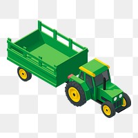 Green truck png sticker, 3D vehicle model illustration on transparent background. Free public domain CC0 image.