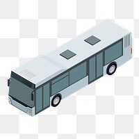 Bus png sticker, 3D vehicle model illustration on transparent background. Free public domain CC0 image.