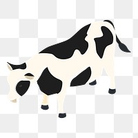 Cow png sticker, farm animal illustration on transparent background. Free public domain CC0 image.