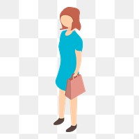 Faceless woman png sticker, avatar illustration on transparent background. Free public domain CC0 image.