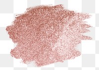PNG pink gold glitter badge, paint texture, transparent background