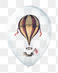 PNG hot air balloon, travel insurance, transparent background