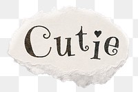 Cutie png word sticker paper note, transparent background