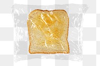 Toast png plastic packaging sticker, transparent background