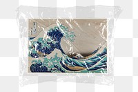 Png Hokusai's Great Wave artwork, transparent background, remixed by rawpixel