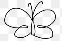 Butterfly doodle png sticker,  insect  transparent background