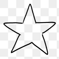 Star doodle png sticker, celestial transparent background