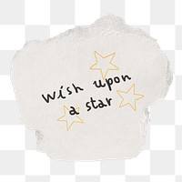Dreams & aspirations png sticker, torn paper note, transparent background