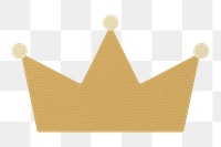 Crown png paper craft sticker, transparent background