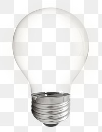 Light bulb png sticker on transparent background