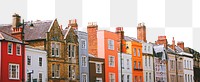 Rowhouse border png, urban architecture, transparent background