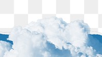 PNG cloud border, ripped paper texture, transparent background