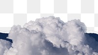 Cloud border png, ripped paper texture, transparent background