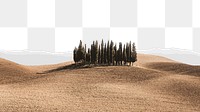 PNG desert border, ripped paper texture, transparent background