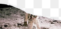 Astronaut border png, ripped paper, transparent background