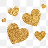 Pink gold png sticker, glittery aesthetic design on transparent background