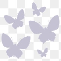 Pastel butterflies png sticker, aesthetic tattoo graphic on transparent background