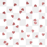 Png pink glittery heart sticker, cute Valentine's graphic, transparent background
