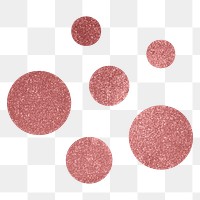 Aesthetic circles png sticker, pink glittery geometric shape, transparent background