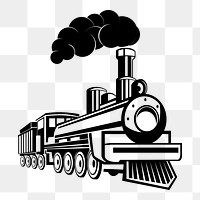 Train png sticker, transportation illustration on transparent background. Free public domain CC0 image.