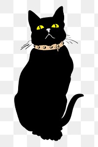 Black cat png sticker, animal | Free PNG - rawpixel