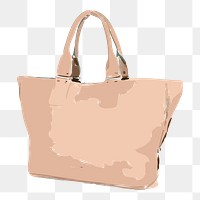 Beige women's png handbag sticker, watercolor illustration on transparent background. Free public domain CC0 image.