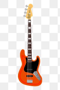 Electric guitar png sticker, musical instrument illustration on transparent background. Free public domain CC0 image.