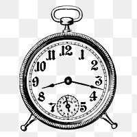 Alarm clock png sticker, object illustration on transparent background. Free public domain CC0 image.