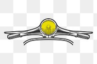 Scooter headlight png sticker, vehicle illustration on transparent background. Free public domain CC0 image.