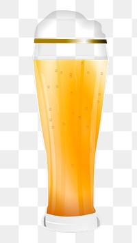 Beer glass png sticker, alcoholic beverage illustration on transparent background. Free public domain CC0 image.