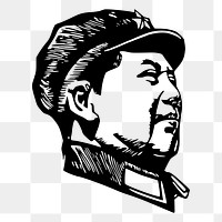 Mao Zedong png sticker, Chinese president portrait on transparent background. Free public domain CC0 image.